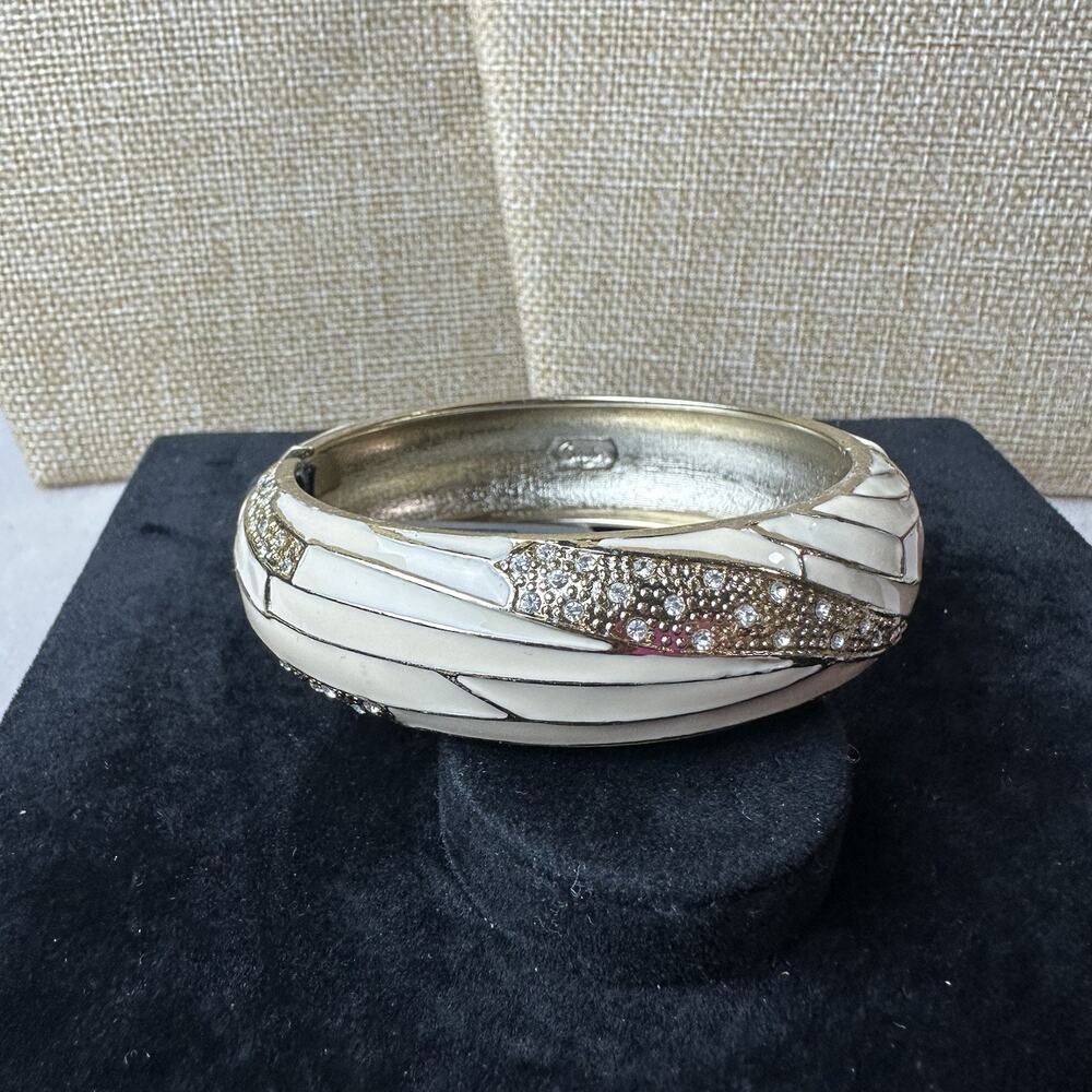 Sequin Nordstrom Multicolor Gold Tone Statement Enamel Bangle Bracelet # 97